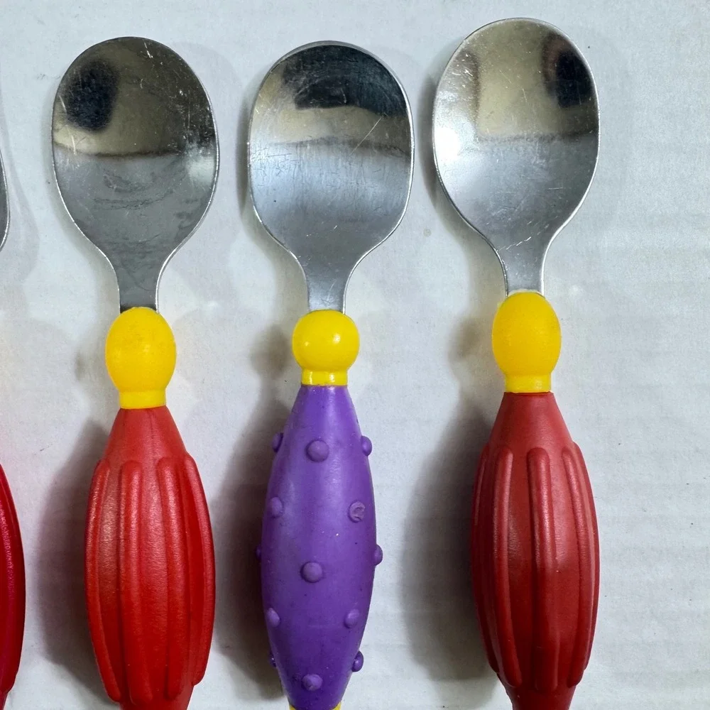 Gerber NUK Toddler Utensils Set 6pc Spoons Forks Chunky‎ Easy Grip Handles Multi